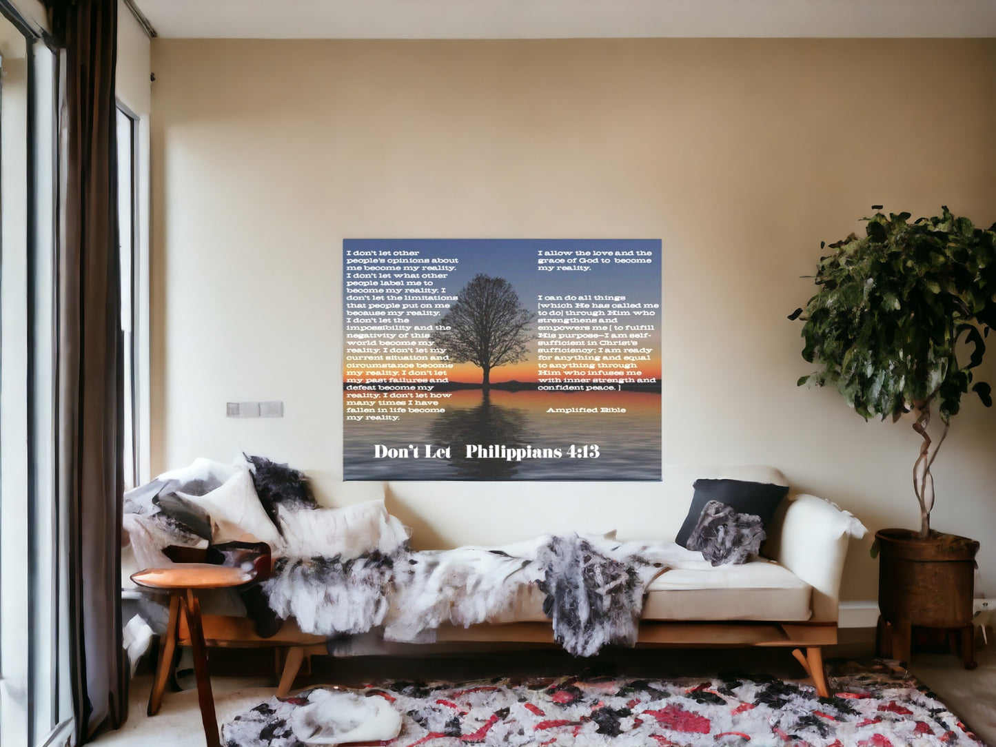 Don't Let ( Philippians 4:13 ) 22 x 28 Wall Poster