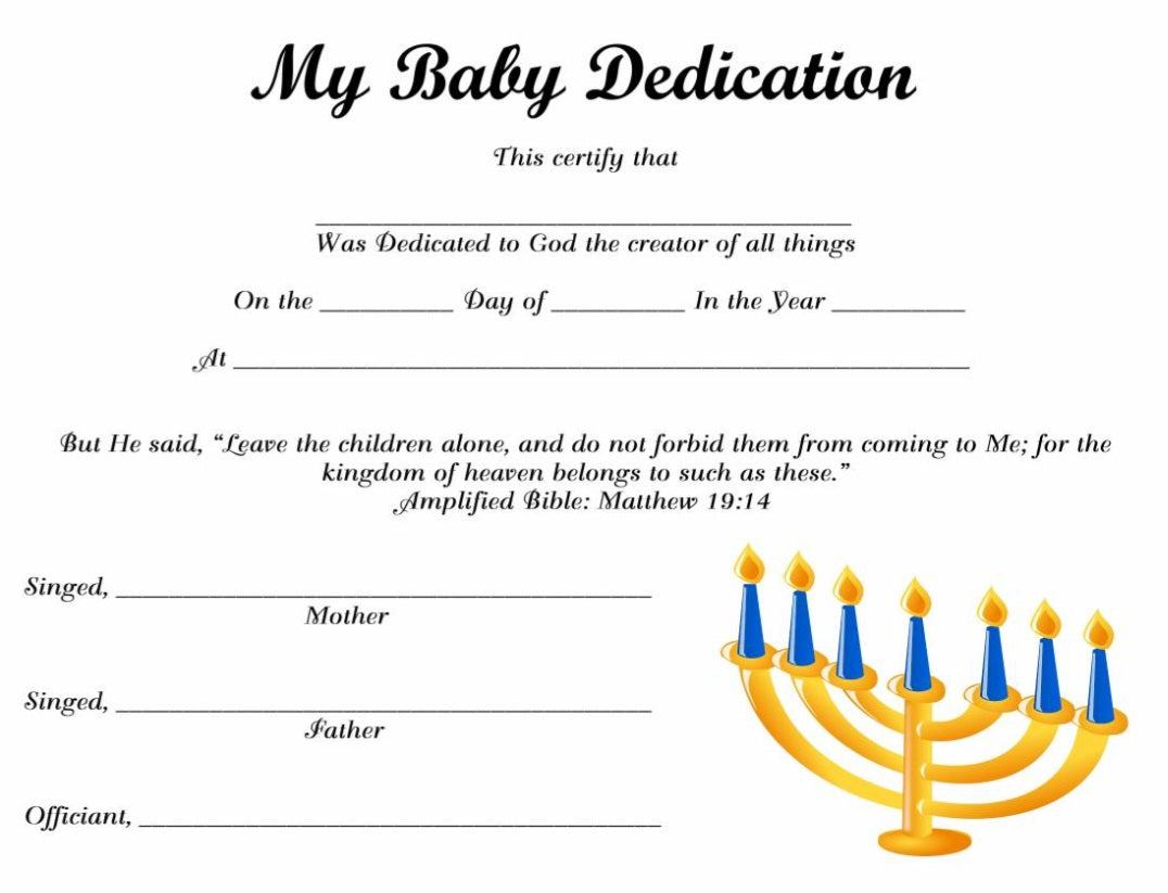 My Baby Dedication Instant Digital Download #13