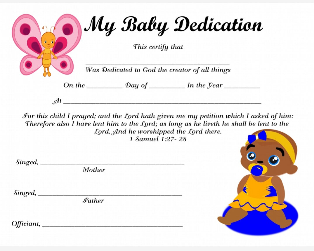 My Baby Dedication Instant Digital Download #12