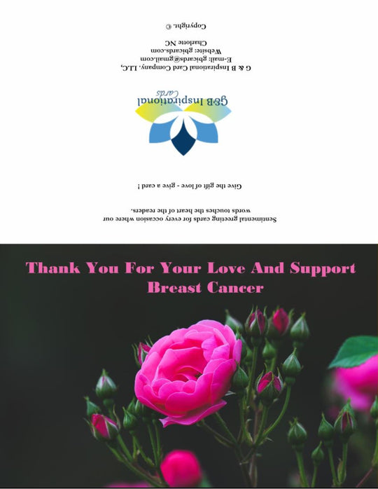 Thank You For Supporting Breast Cancer Awareness