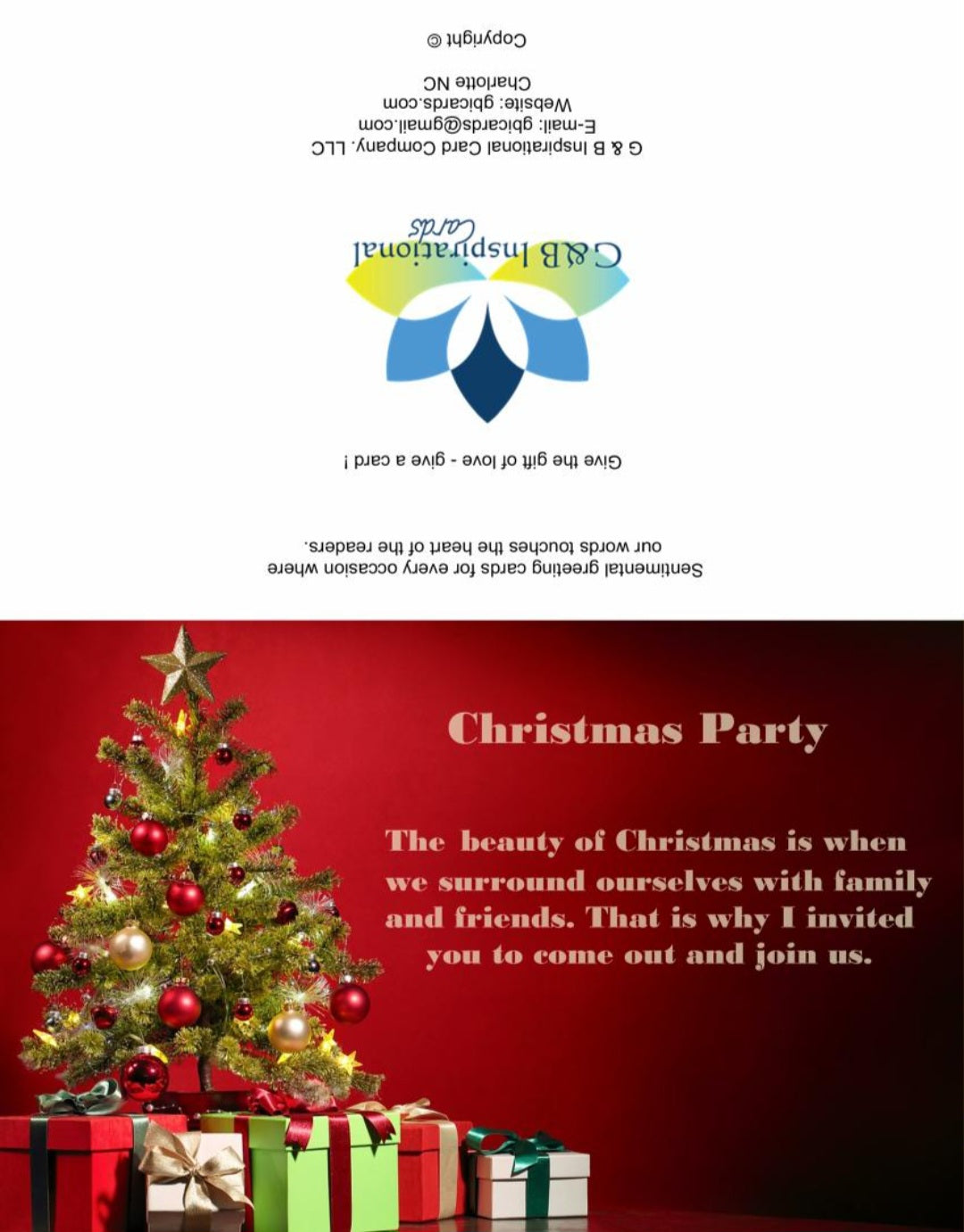 Christmas Party Invitation Cards #0112