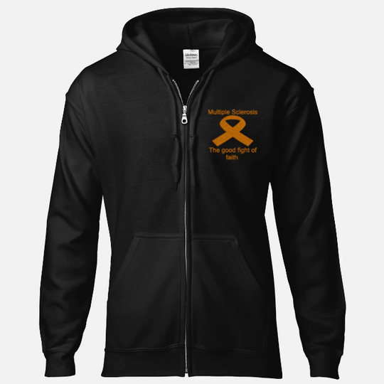 Multiple Sclerosis Zip Hooded Sweatshirt / The Good Fight Of Faith