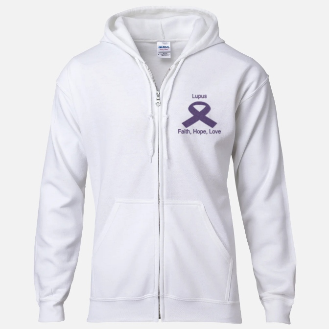 Lupus  Zip Hooded Sweatshirt / Faith, Hope, Love