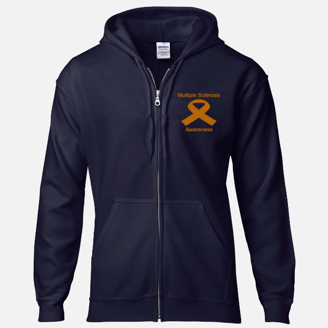 Multiple Sclerosis  Awareness Products Zip Hooded Sweatshirt