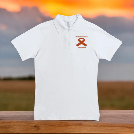 Women Polo Multiple Sclerosis  Shirt- Awareness