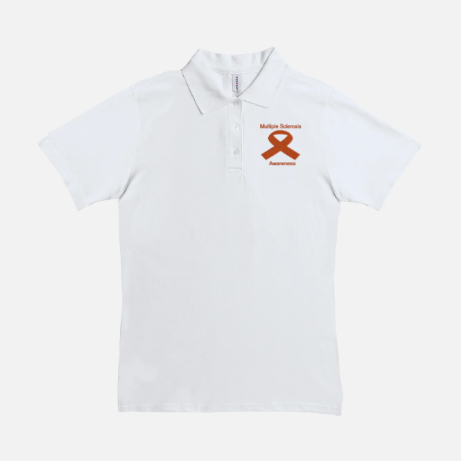 Women Polo Multiple Sclerosis  Shirt- Awareness