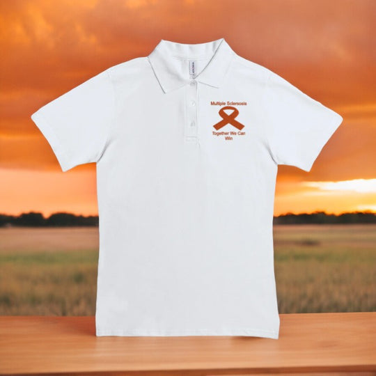 Women Polo Multiple Sclerosis Shirt- Together We Can Win