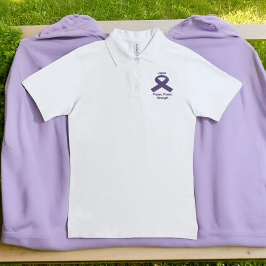 Women Polo Lupus Shirt- Prayer, Power, Strength