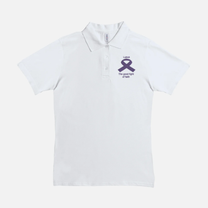 Women Polo Lupus Shirt-The Good Fight Of Faith