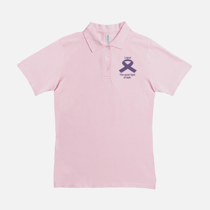 Women Polo Lupus Shirt-The Good Fight Of Faith