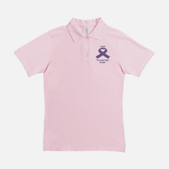 Women Polo Lupus Shirt-The Good Fight Of Faith