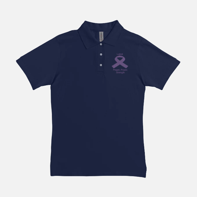 Women Polo Lupus Shirt- Prayer, Power, Strength