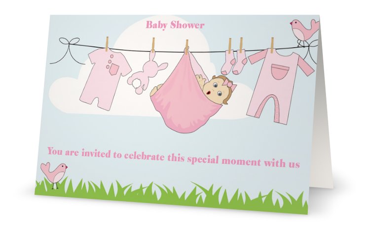 Baby Shower Invitation Cards It's A Girl #03