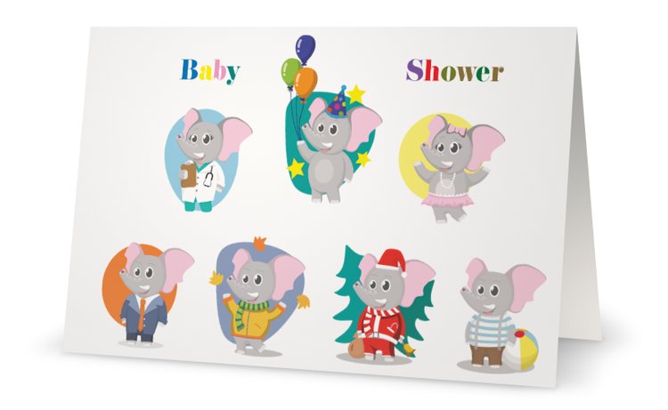 Baby Shower Invitation Cards Boy/Girl #05