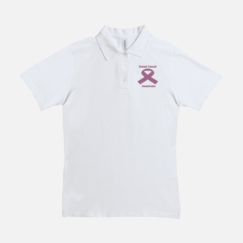 Women Polo Breast Cancer Shirt- Awareness