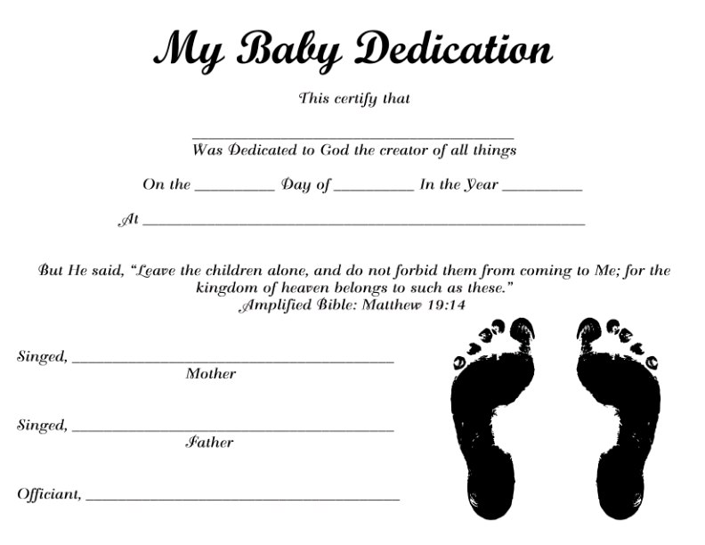 My Baby Dedication  Instant Digital Download #02