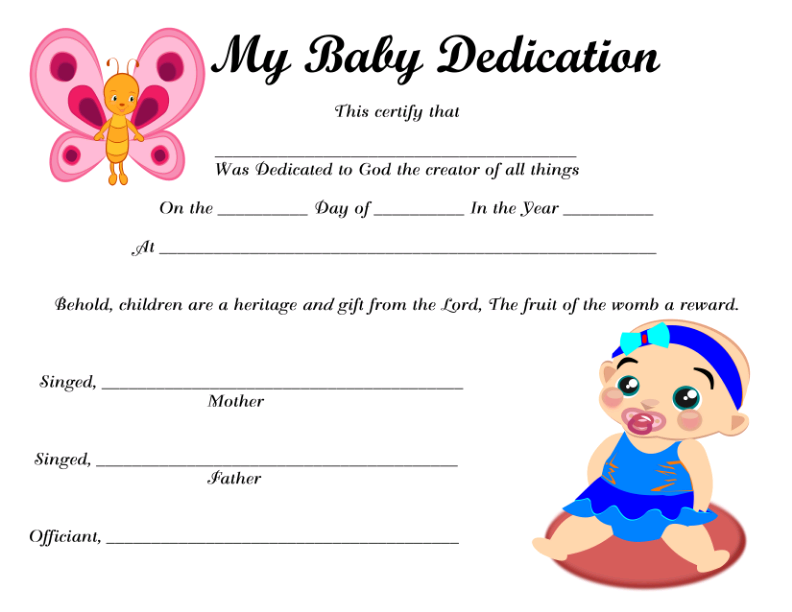 My Baby Dedication Instant Digital Download #06