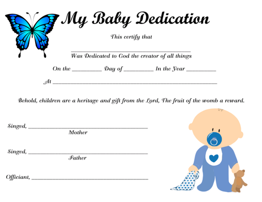 My Baby Dedication Instant Digital Download #05