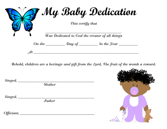 My Baby Dedication Instant Digital Download #04