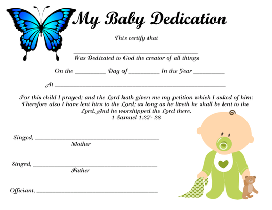 My Baby Dedication  Instant Digital Download #08