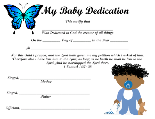My Baby Dedication Instant Digital Download #09