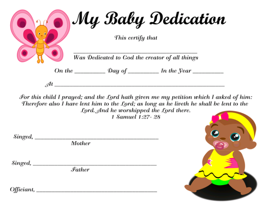 My Baby Dedication Instant Digital Download #010