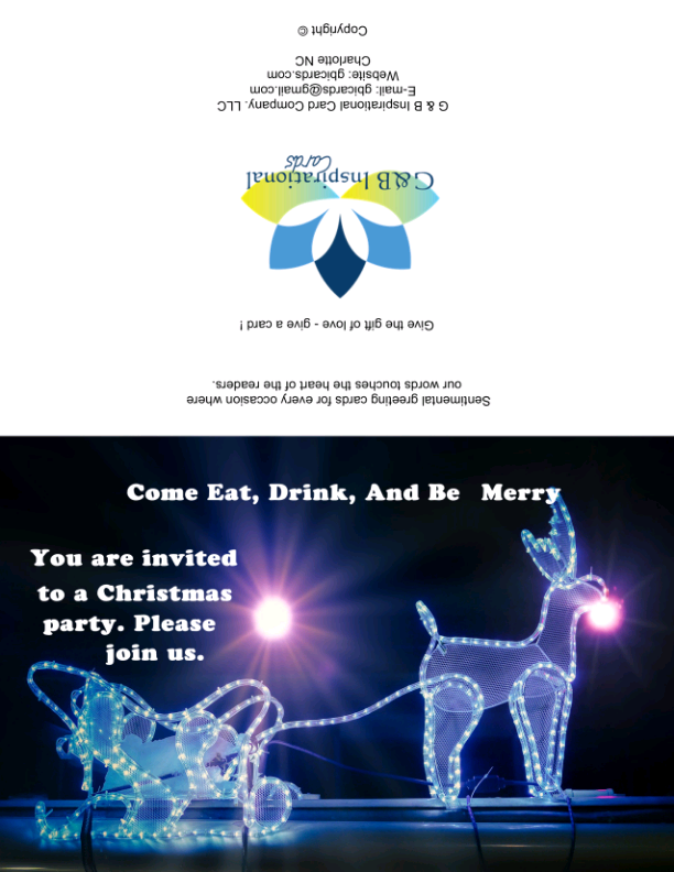 Christmas Party Invitation Cards  #0111