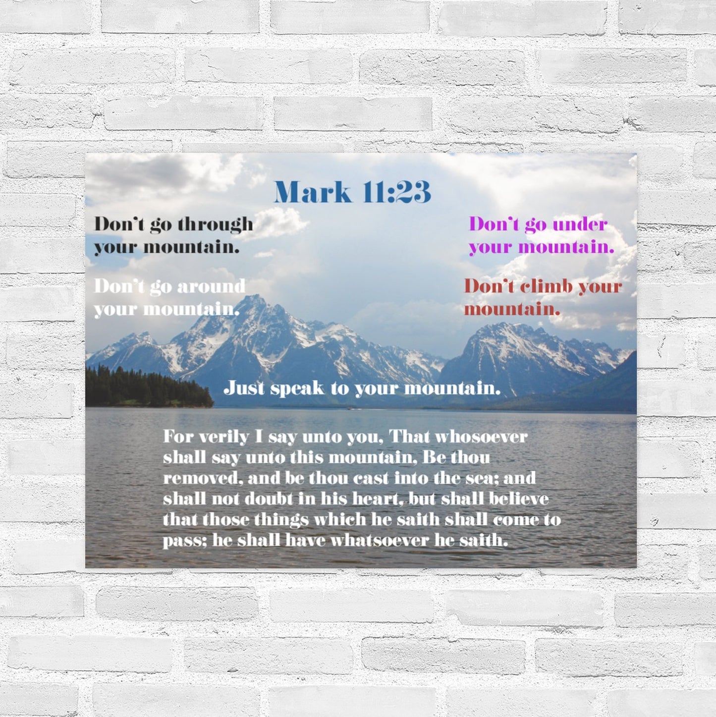 Mark 11:23 22 x 28 Wall Poster