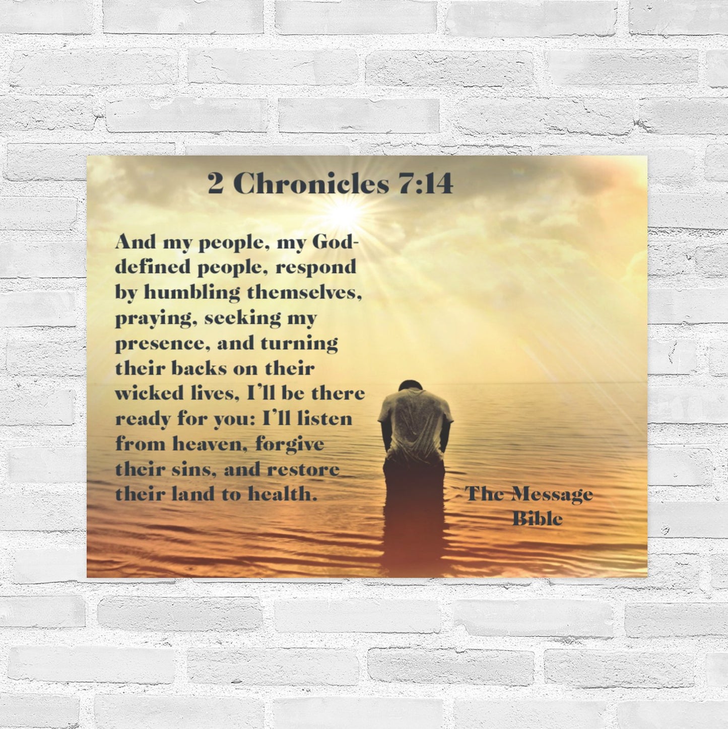 2 Chronicles 7:14   22 X 28 Wall Poster