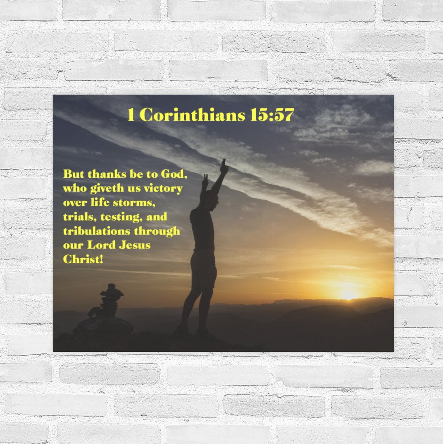 1 Corinthians 15:57      22 X 28  Wall Poster