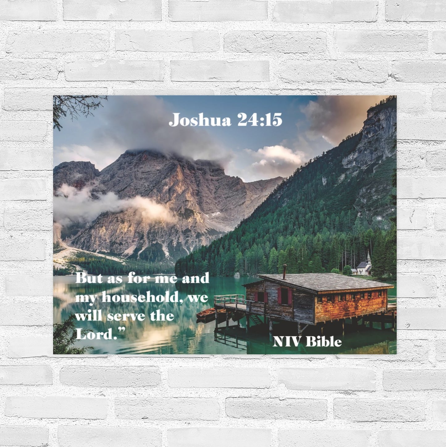 Joshua 24:15 22x28 Wall Poster