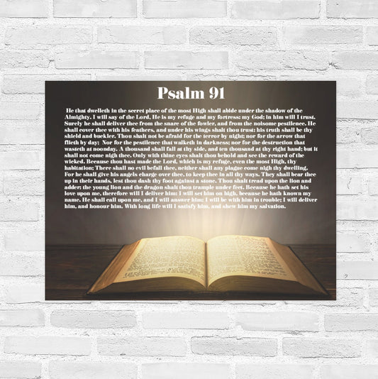 Psalm 91 22 x 28 Wall Poster